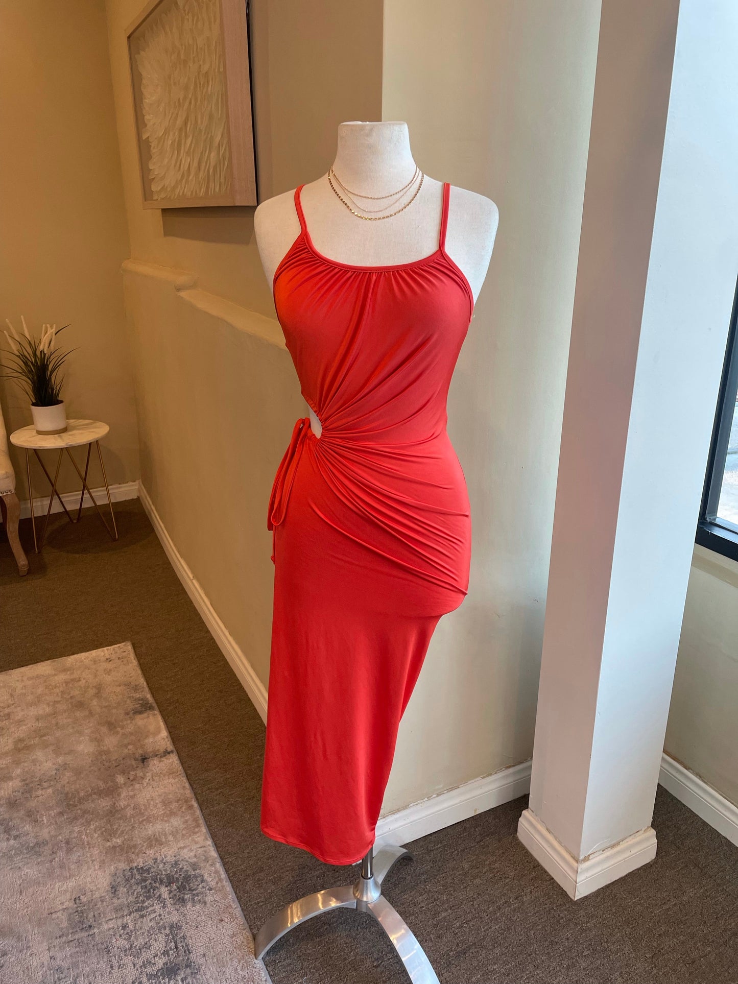 Two Strap Side Cut Out Dress