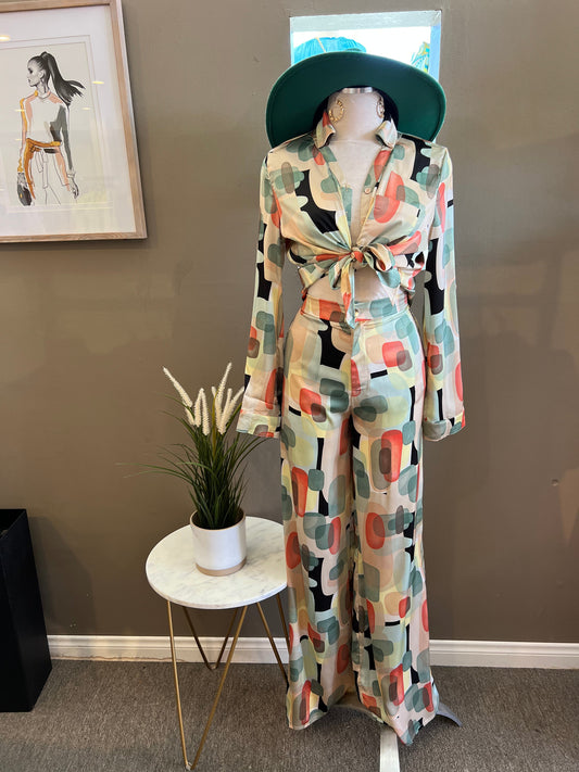 Wide Leg Pants Set