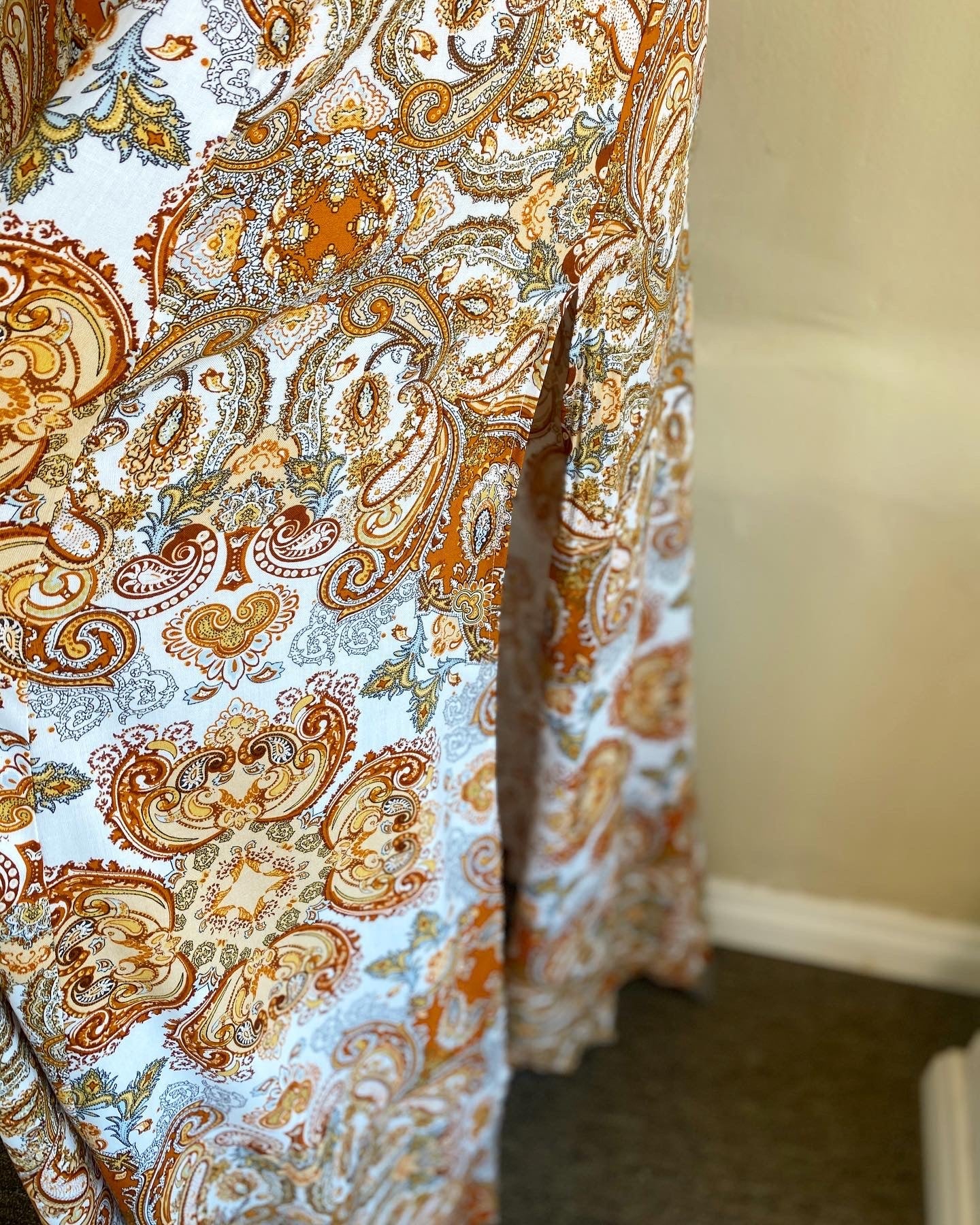 Paisley Print Maxi Skirt Set