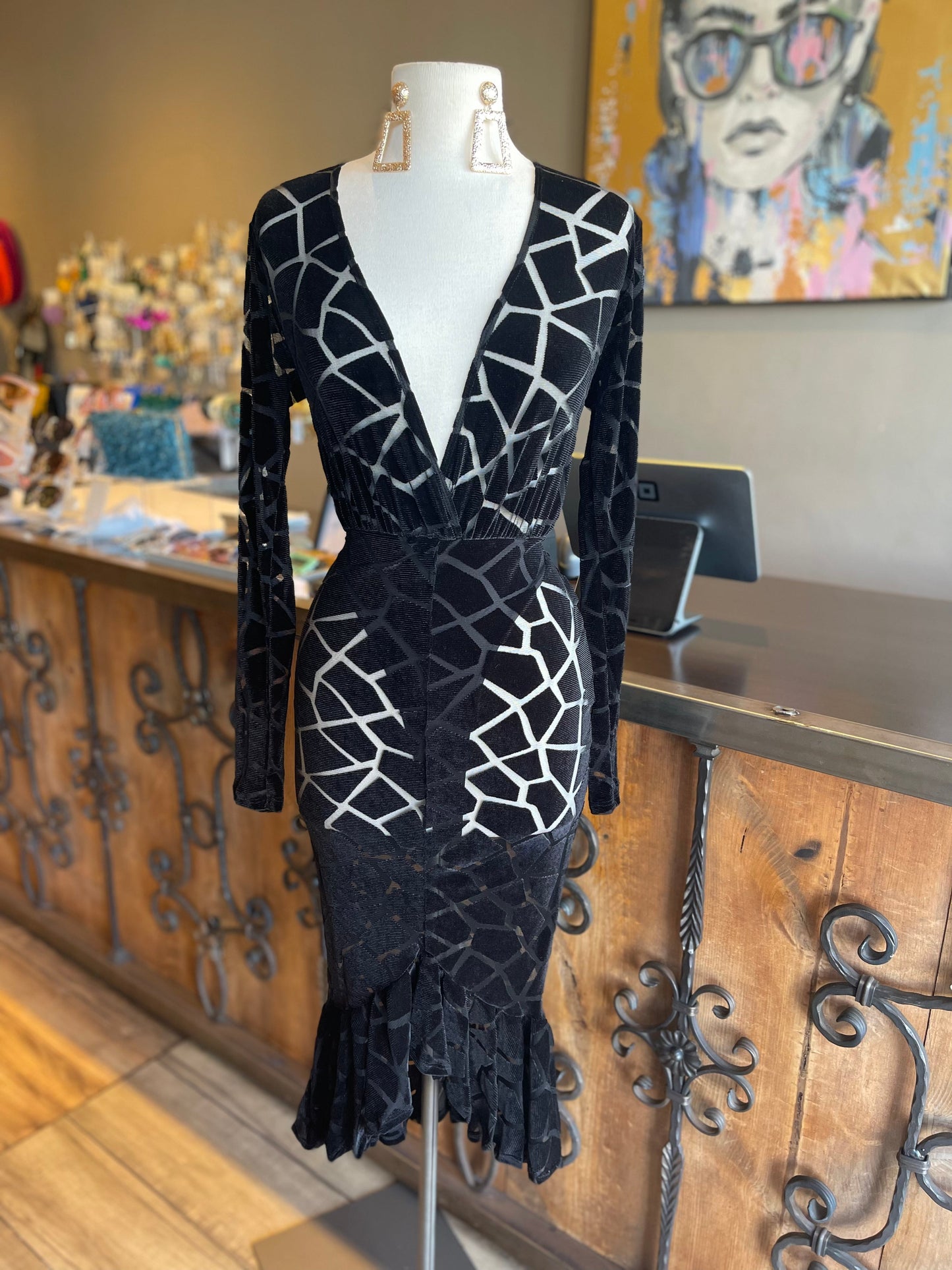 Burnout Mermaid Dress
