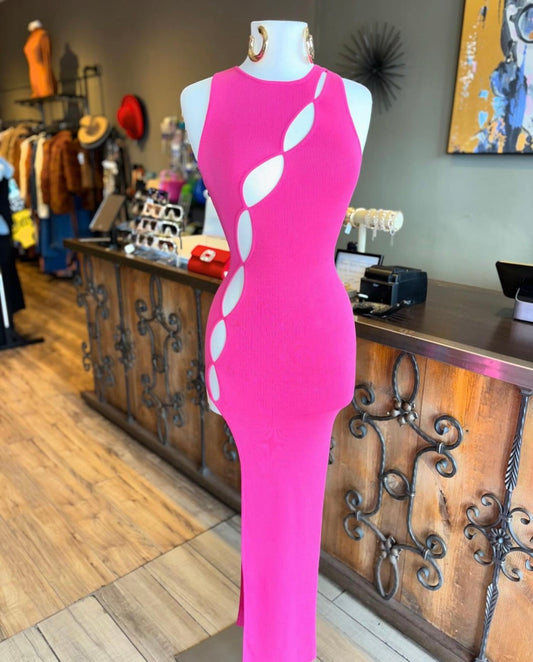 Cut Out Slit Dress