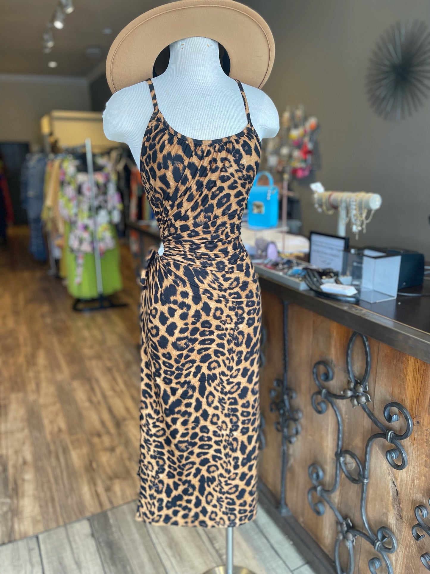 Two Strap One Shoulder Cut Out Dress