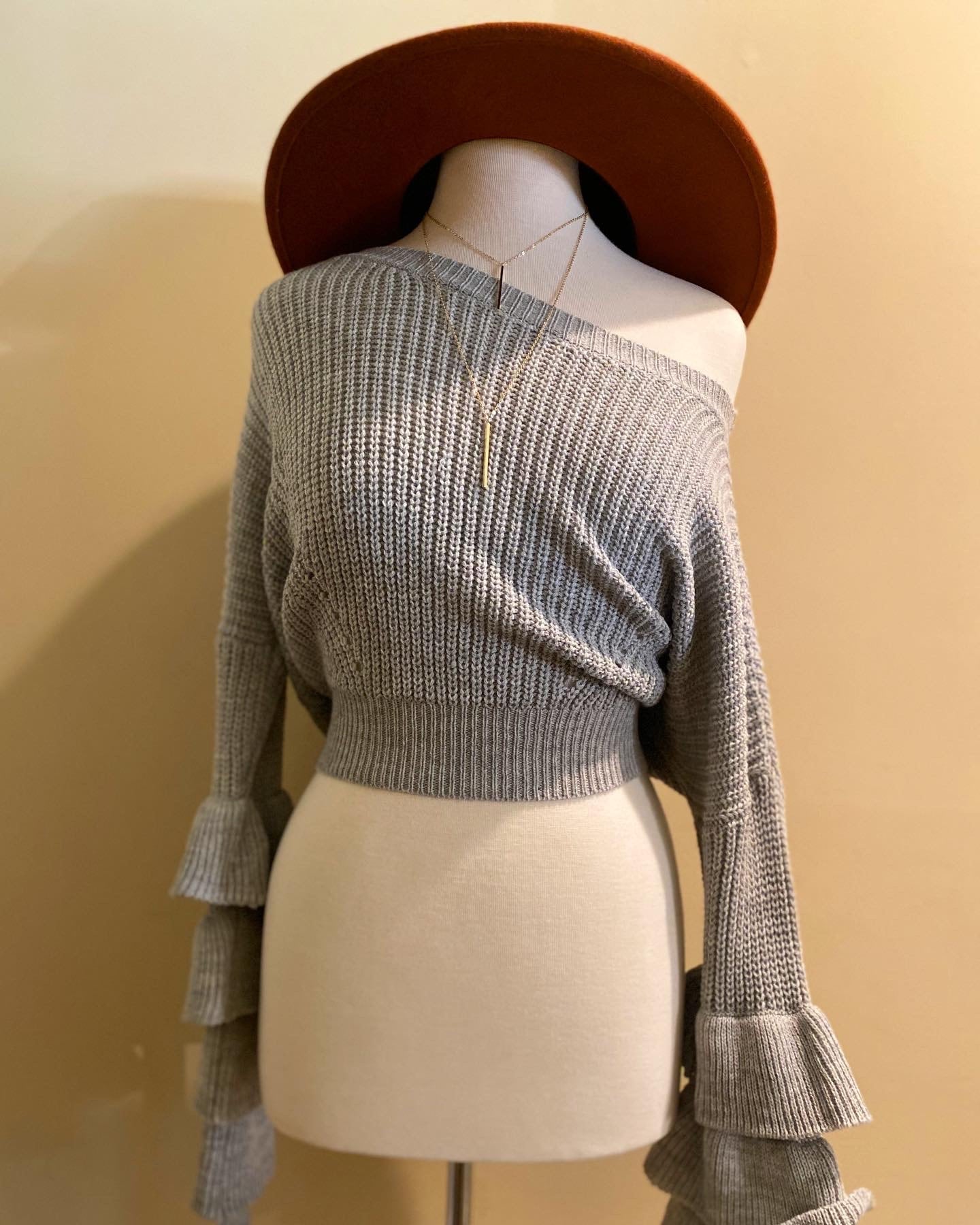 Ruffle Sleeve Sweater