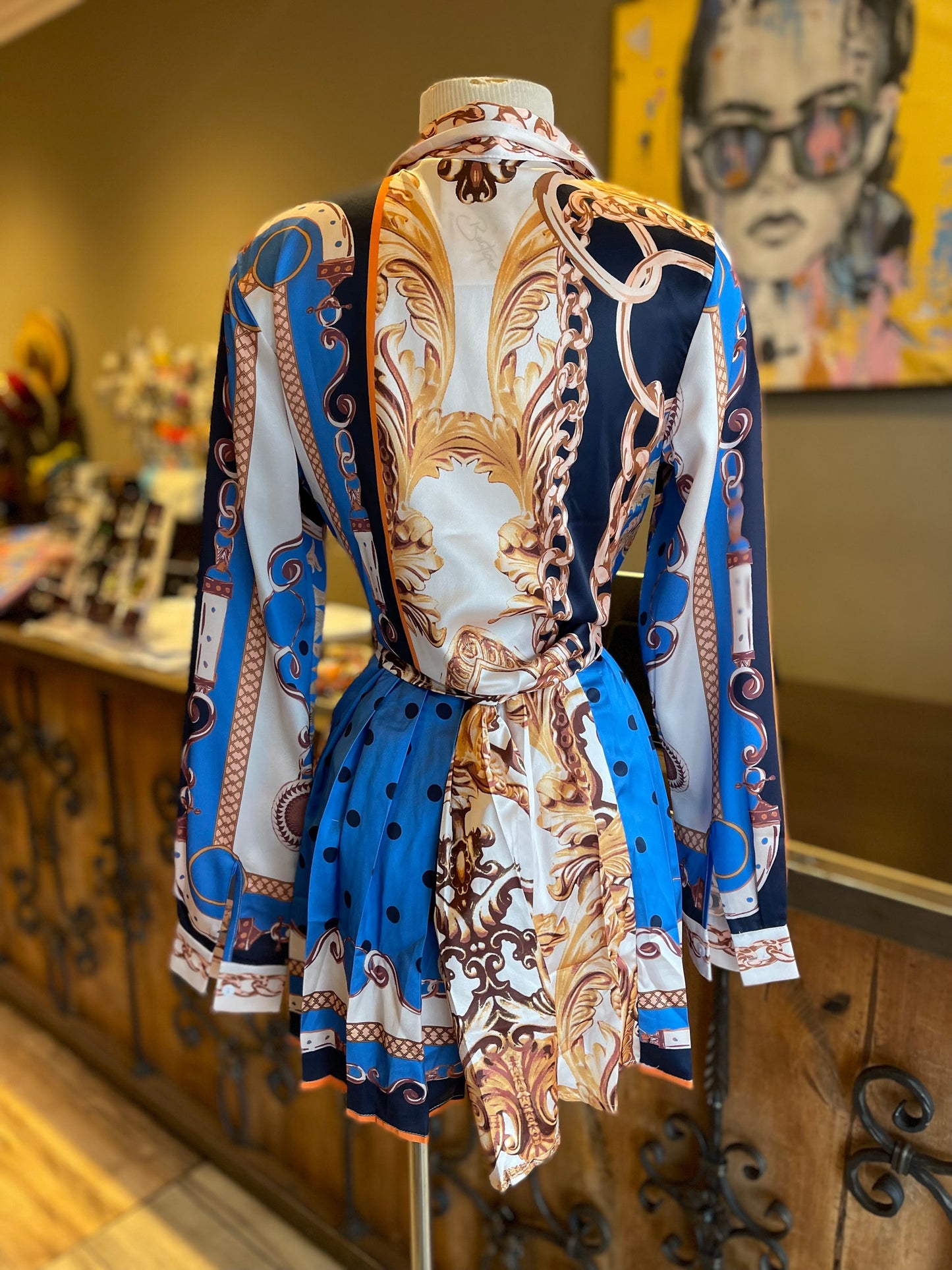 Satin Printed Skirt Set