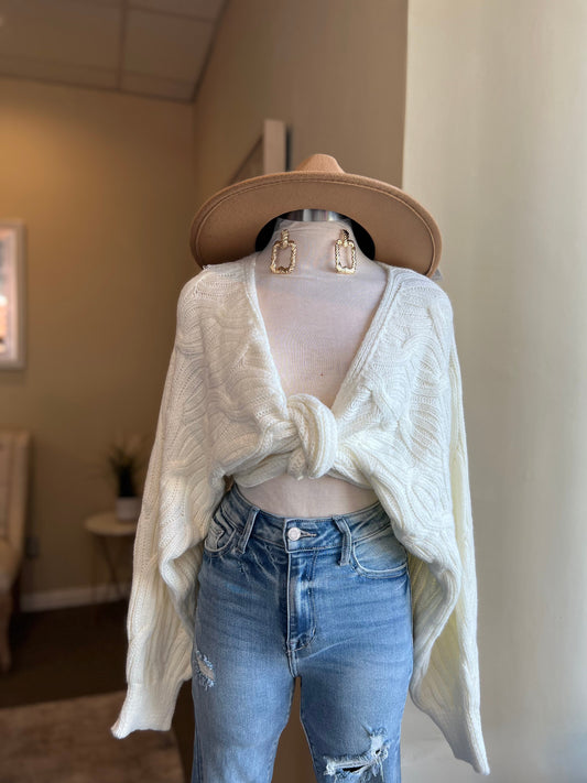 Wrap Style Sweater Top