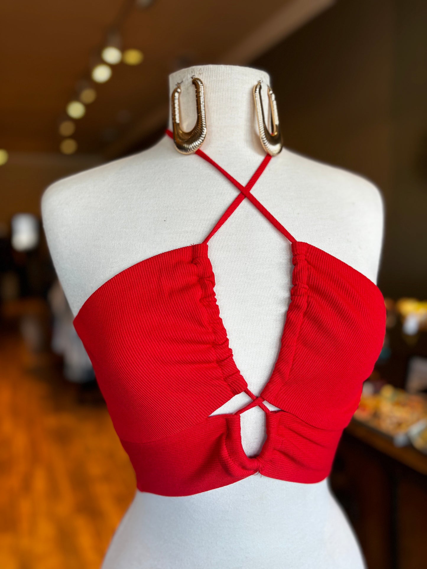 Shoulderless Crop Top
