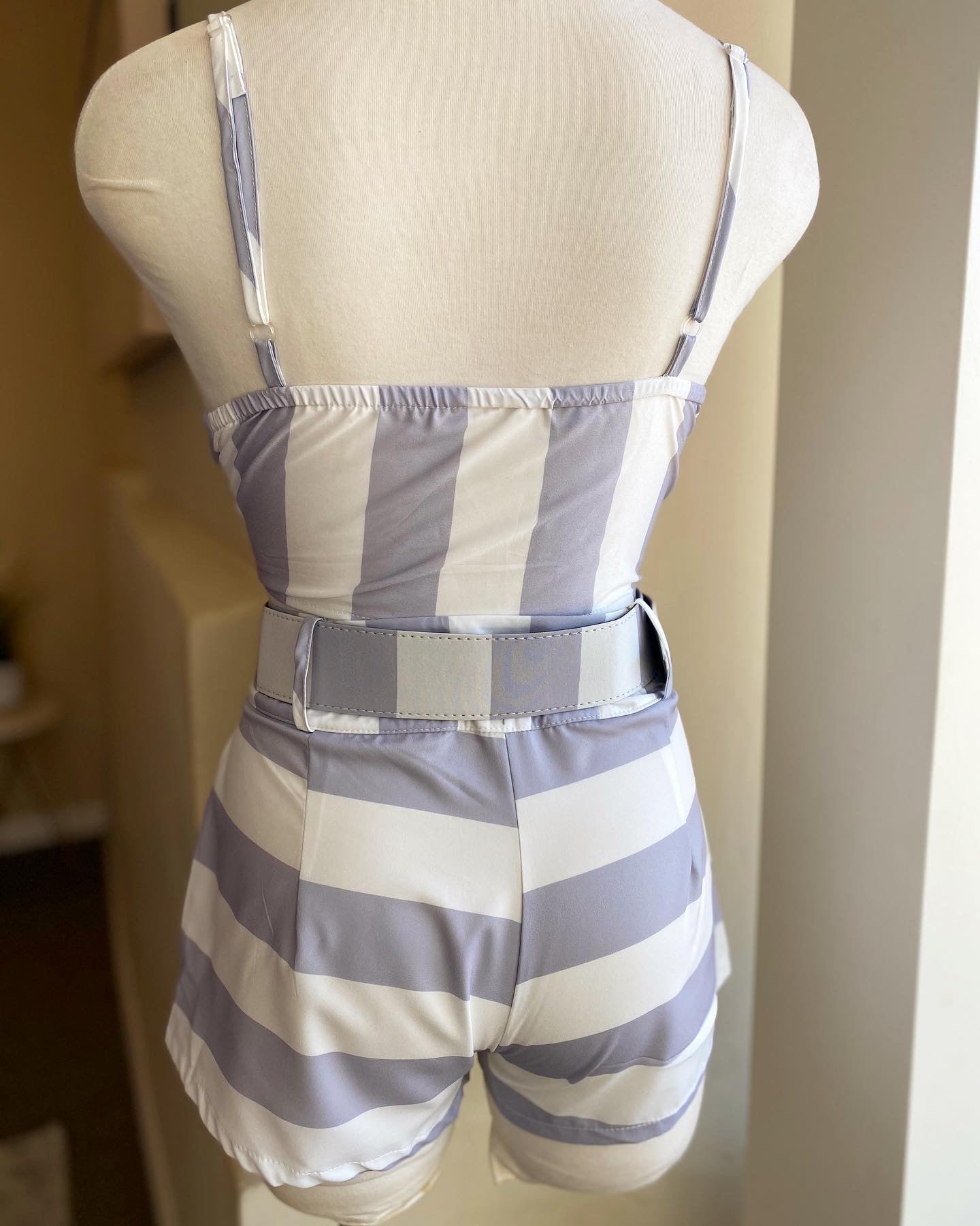 Stripe Belted Shorts Set FINAL SALE