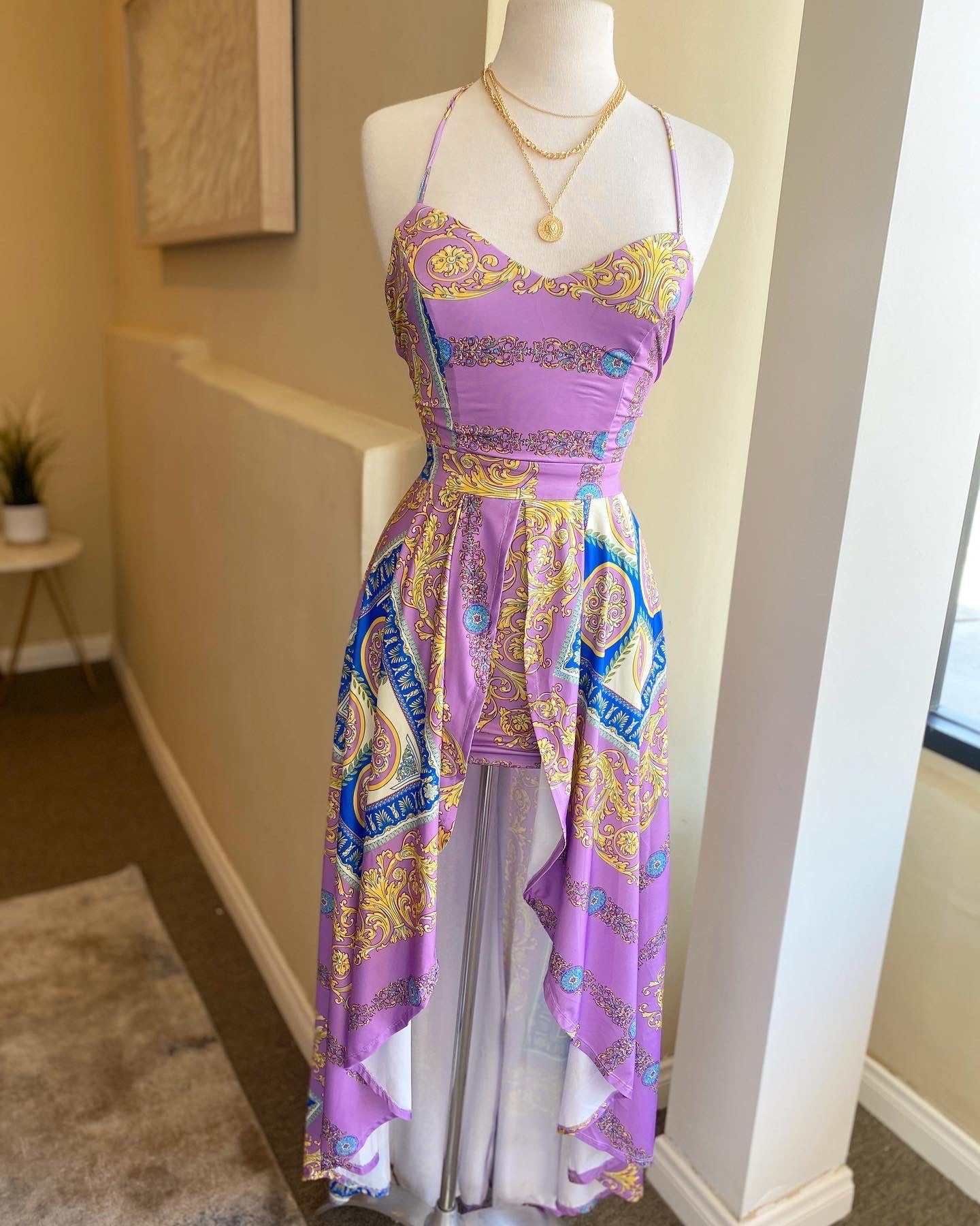 Lilac Print Dress
