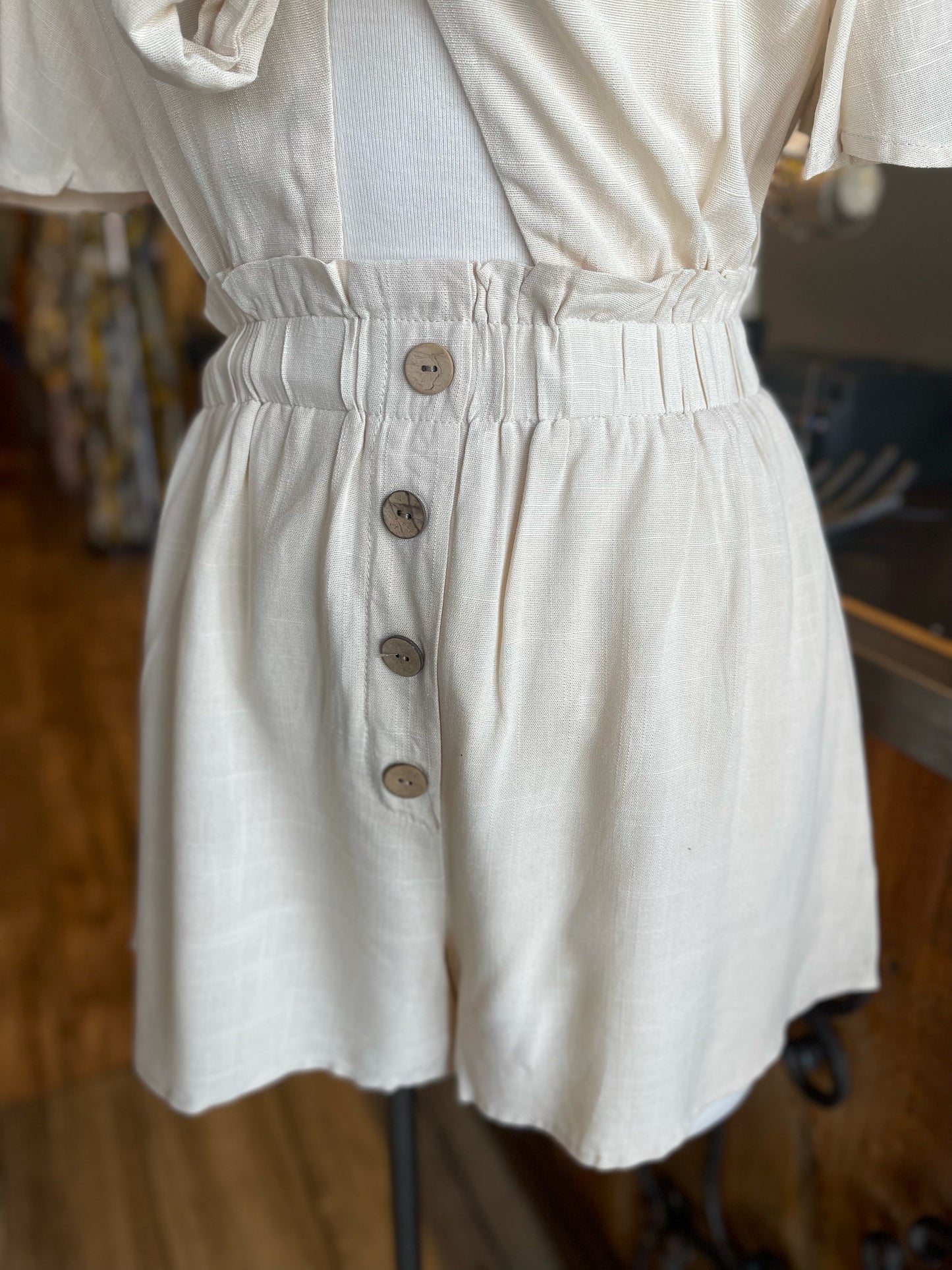 Front Tye Short Sleeve Romper FINAL SALE