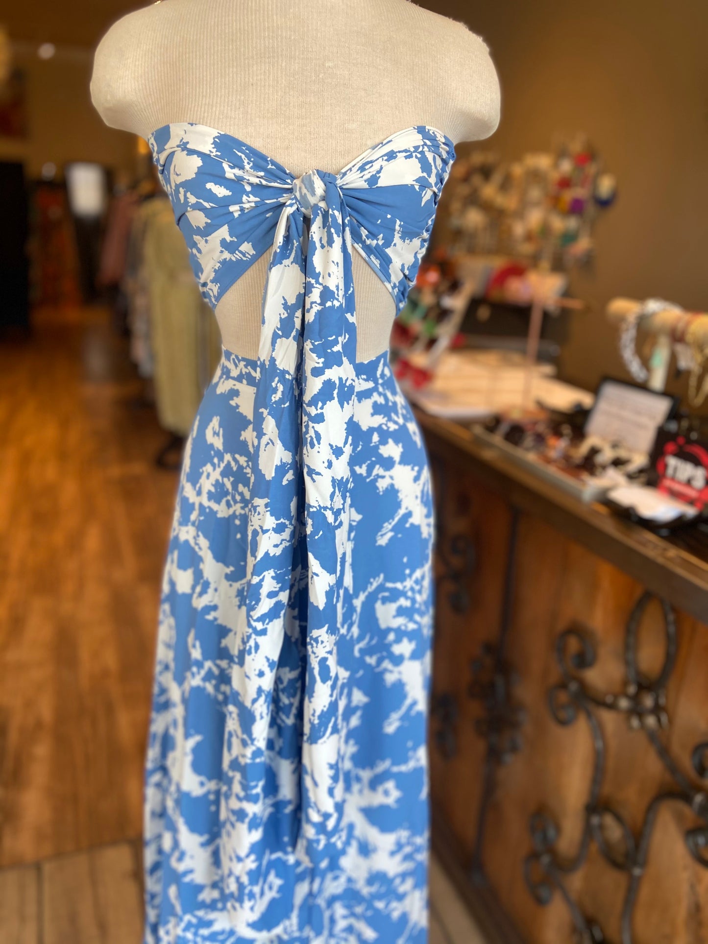 Tube Tie Smocking Back Pants Set