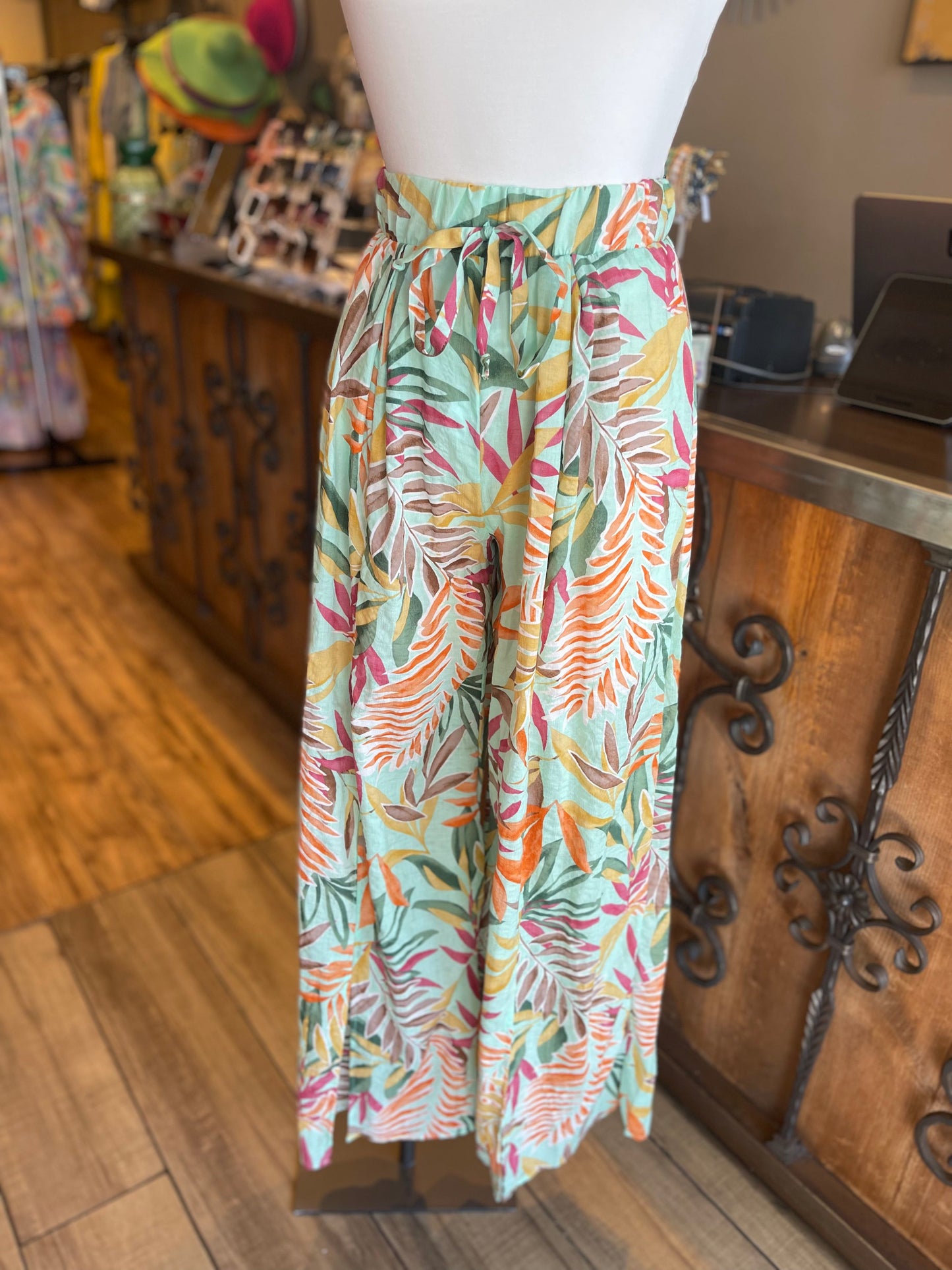 Printed Palazzo W Slits