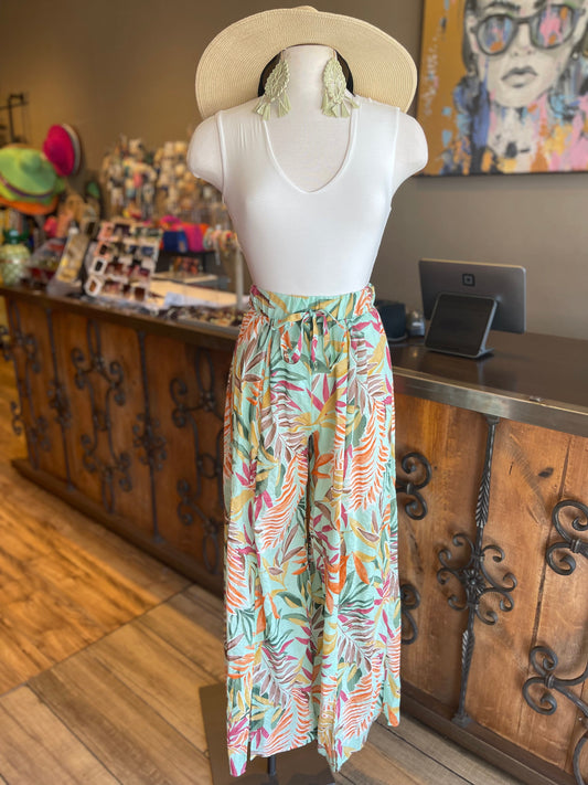 Printed Palazzo W Slits