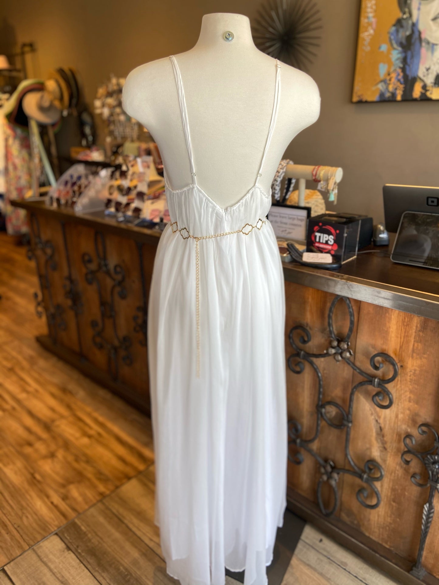 Flowy Chiffon Adjustable Strap Jumpsuit