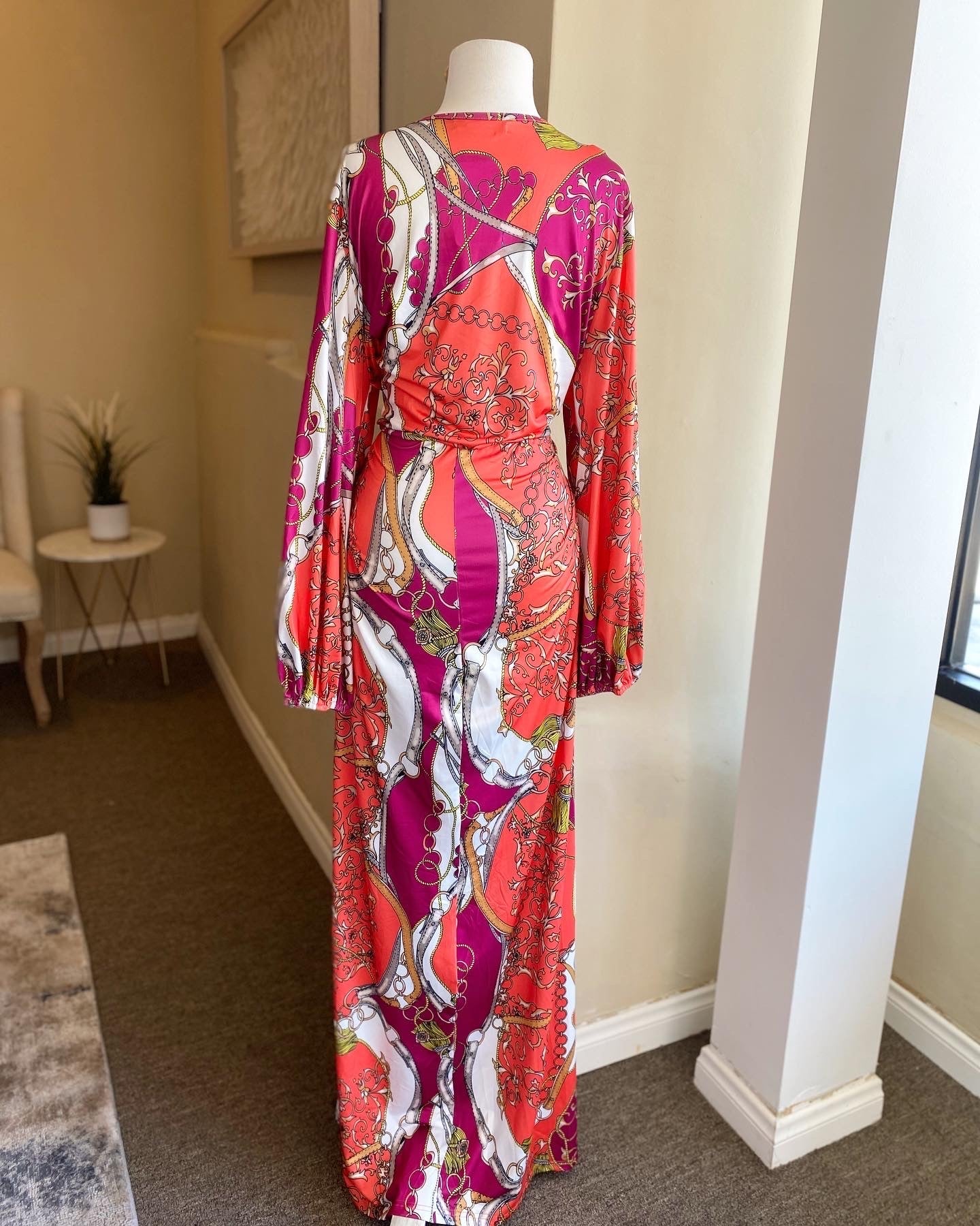 Deep V Long Sleeve Slit Dress FINAL SALE Sabrak Boutique Deep V Long Sleeve Slit Dress FINAL SALE Sabrak Boutique